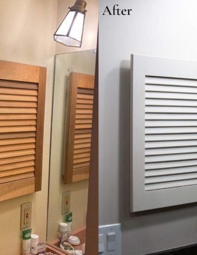 Bathroom remodel before and after