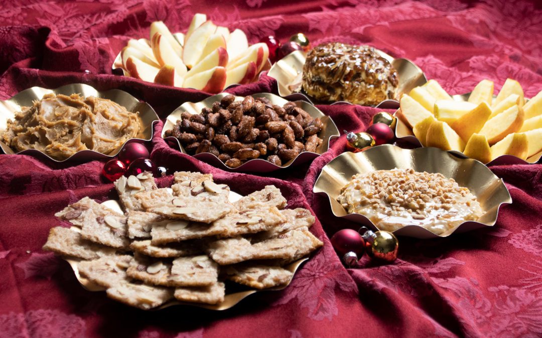 Array of holiday appetizers