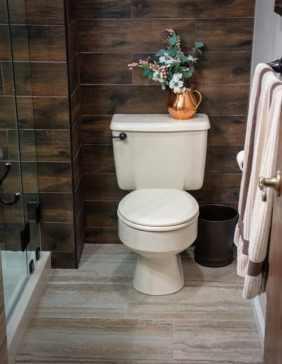 New toilet and floor