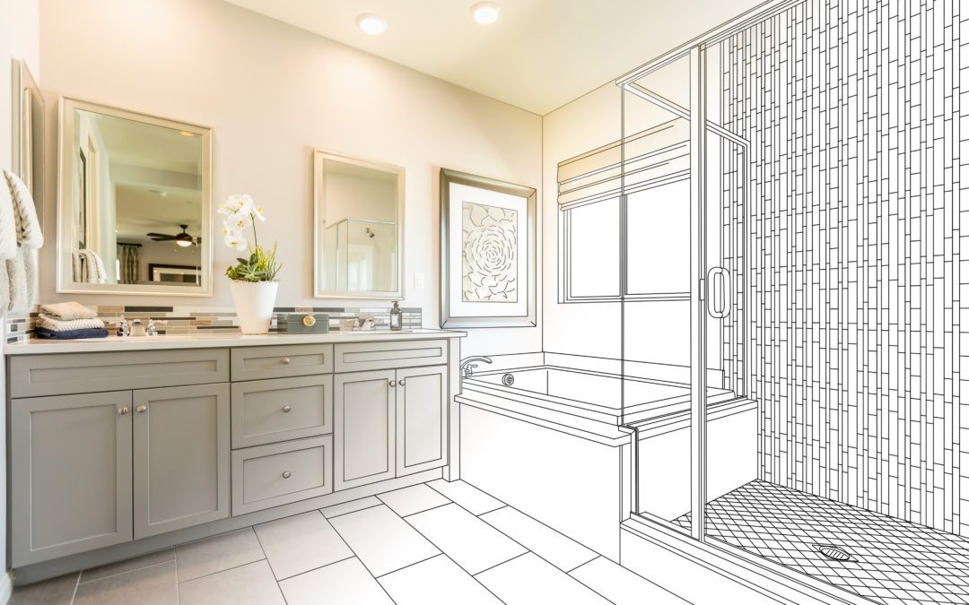 Bathroom 3D rendering