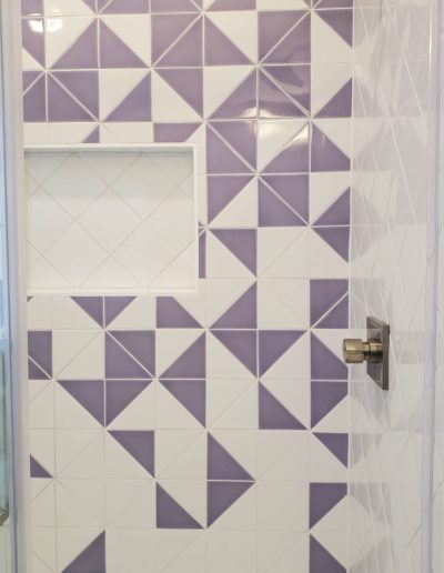 New shower tile