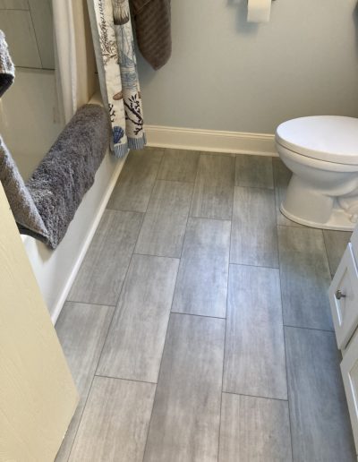 New bathroom flooring