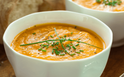 Roasted Carrot Soup with Ginger