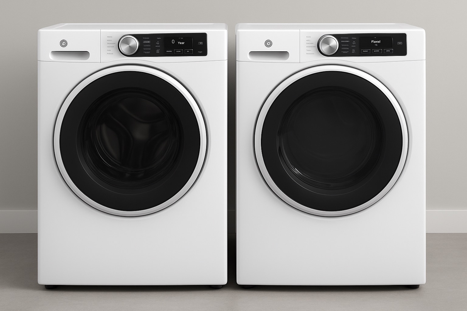 ge washer dryer The GE White Smart Front Load Washer and Electric Drye