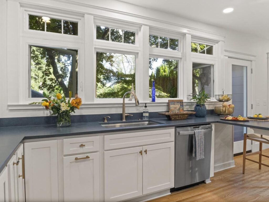 kitchen overhead fan to cool and circulate air.